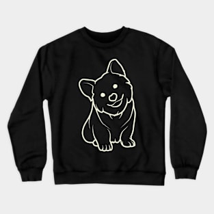 Cute Corgi Puppy Lineart Crewneck Sweatshirt